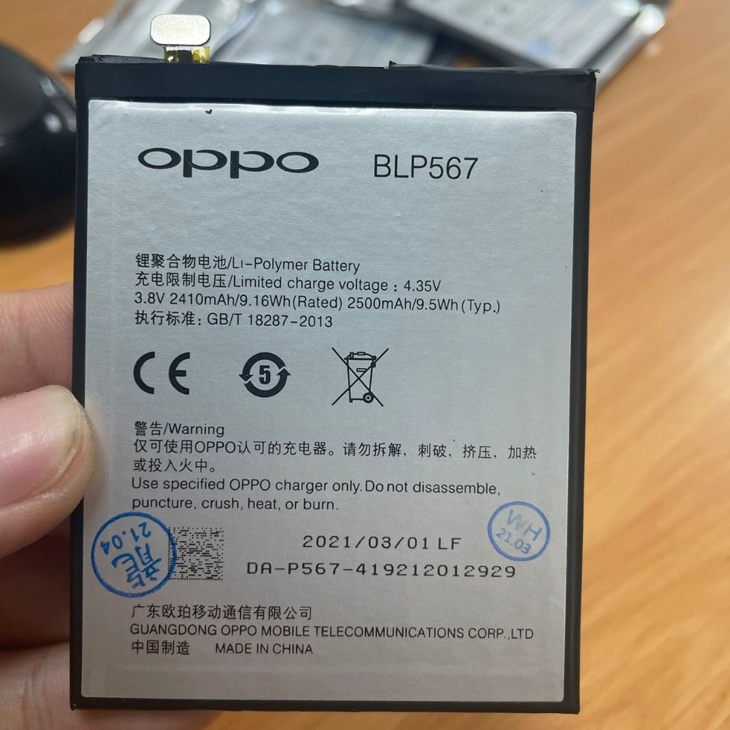 Pin Oppo R829 BLP567 Zin Dung Lượng 2500MAH Hàng Nhập Khẩu Bảo Hành 6 Tháng 1 Đổi 1