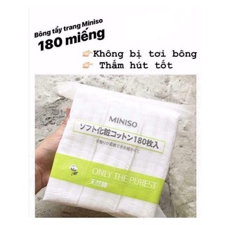 Bông tẩy trang Miniso 180 miếng