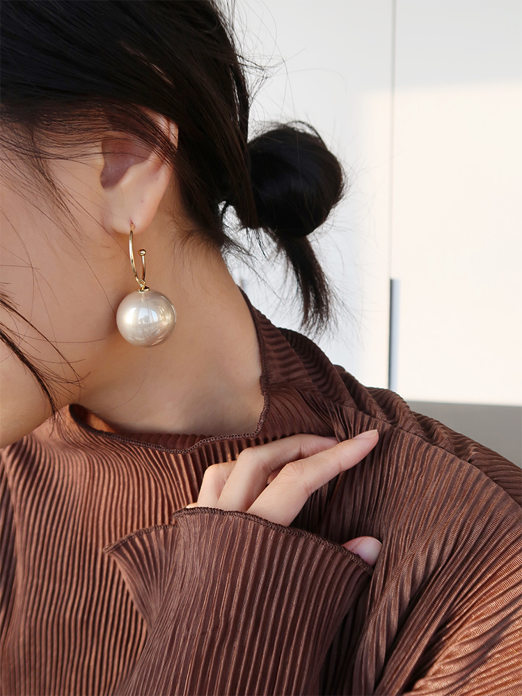 Bông Tai Đính Ngọc Trai Nhân Tạo Phong Cách Hàn Quốc