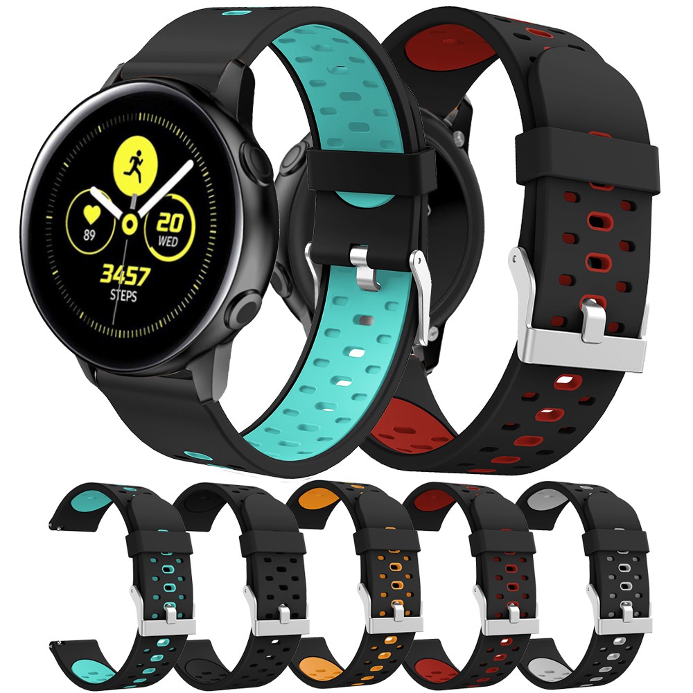 Phụ kiện dây đeo silicon thay thế dành cho Samsung Galaxy Watch Active/Gear Sport/Garmin Vivoactive 3