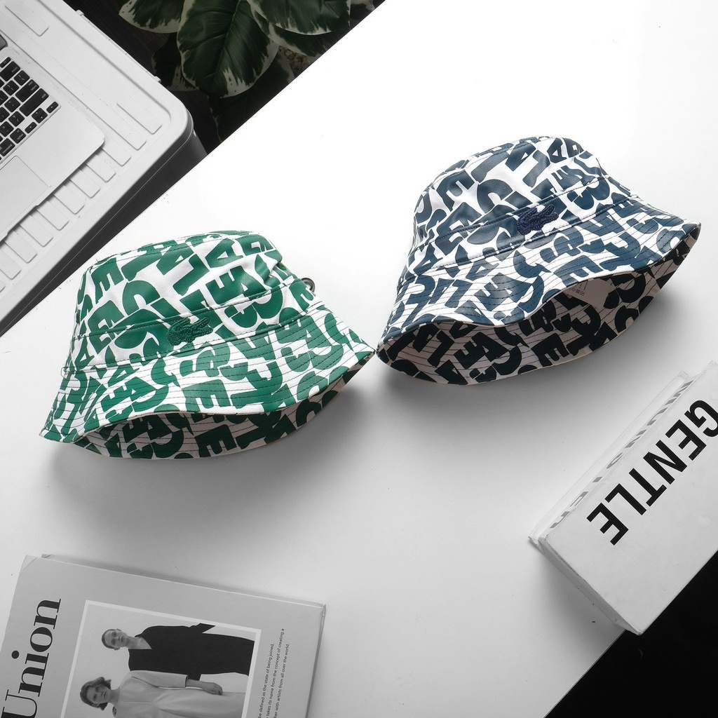 Mũ Bucket La.cos.te Chất Vải Kaki Cao Cấp, Hàng VNXK