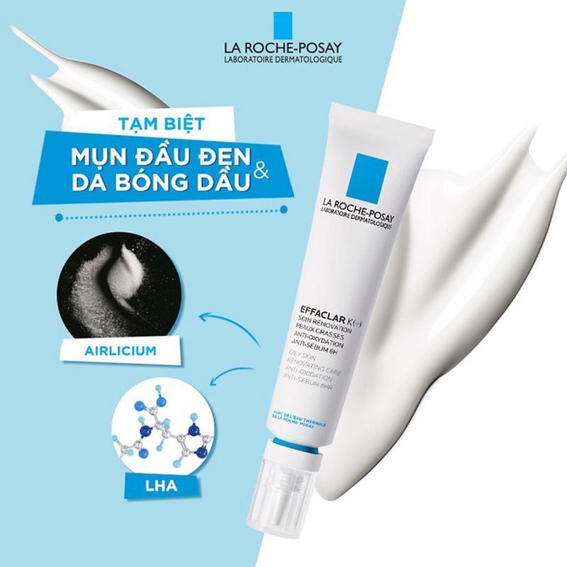 Kem dưỡng giảm mụn đầu đen và giảm nhờn La Roche Posay Effaclar K+ 40ml