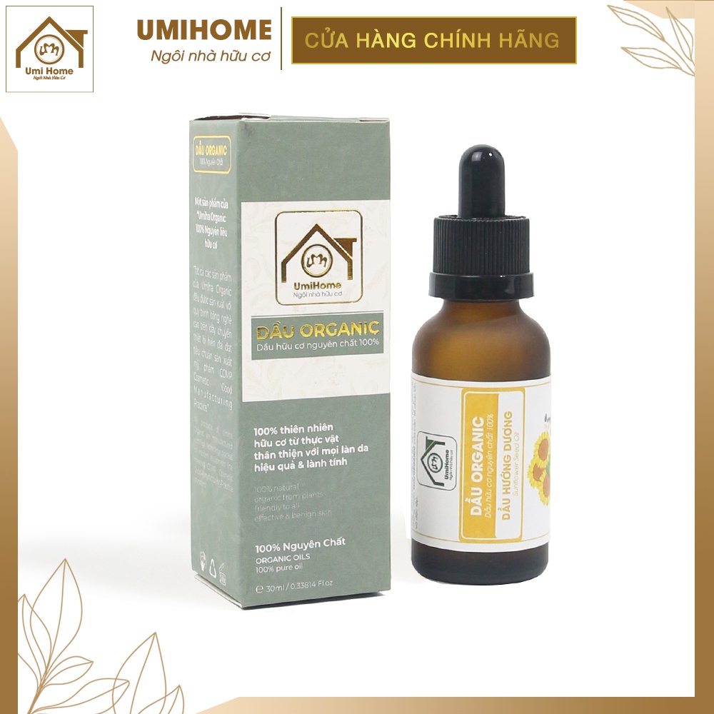 Dầu Hướng Dương dưỡng da hữu cơ UMIHOME nguyên chất 30ml