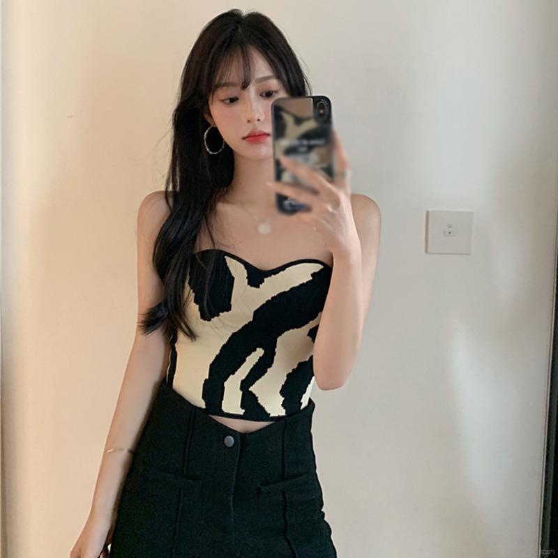 Áo Ống Dệt Kim Thiết Kế Quyến Rũ Cho Nữ