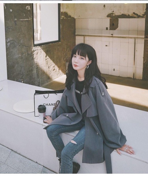 [có video/ảnh thật]Áo gió áo khoác thu đông dạng ngắn phong cách hàn quốc màu xám cao cấp [ORDER 10-19 NGÀY] | BigBuy360 - bigbuy360.vn