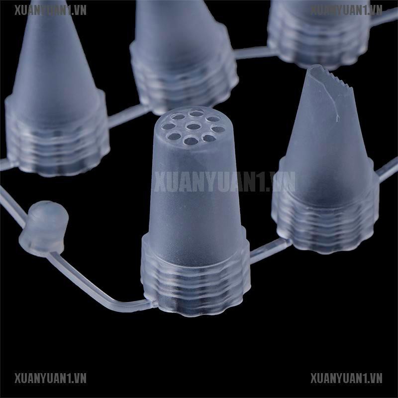 Set 12 Đuôi Bắt Bông Kem Bằng Nhựa Tiện Dụng