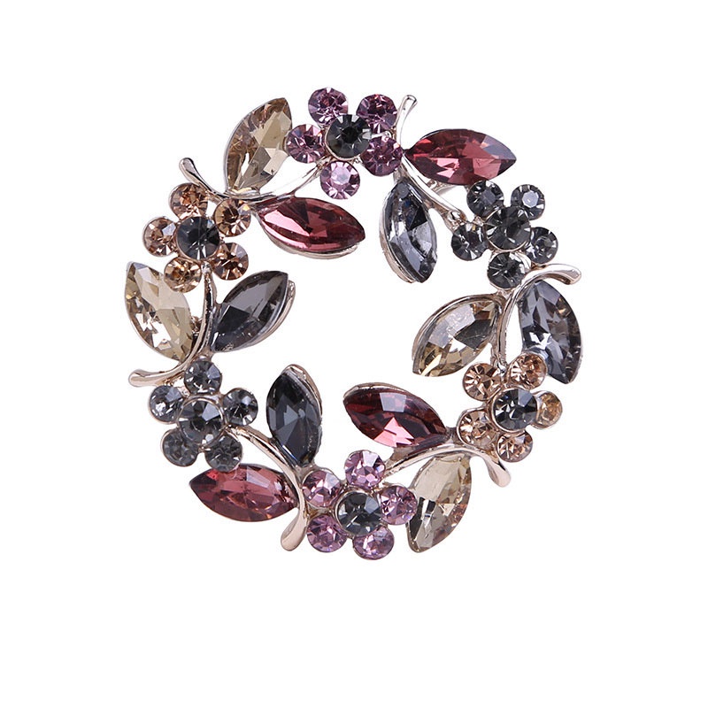 Trâm Cài Áo Hình Chiếc Lá Đính Đá Tinh Tế Cao Cấp