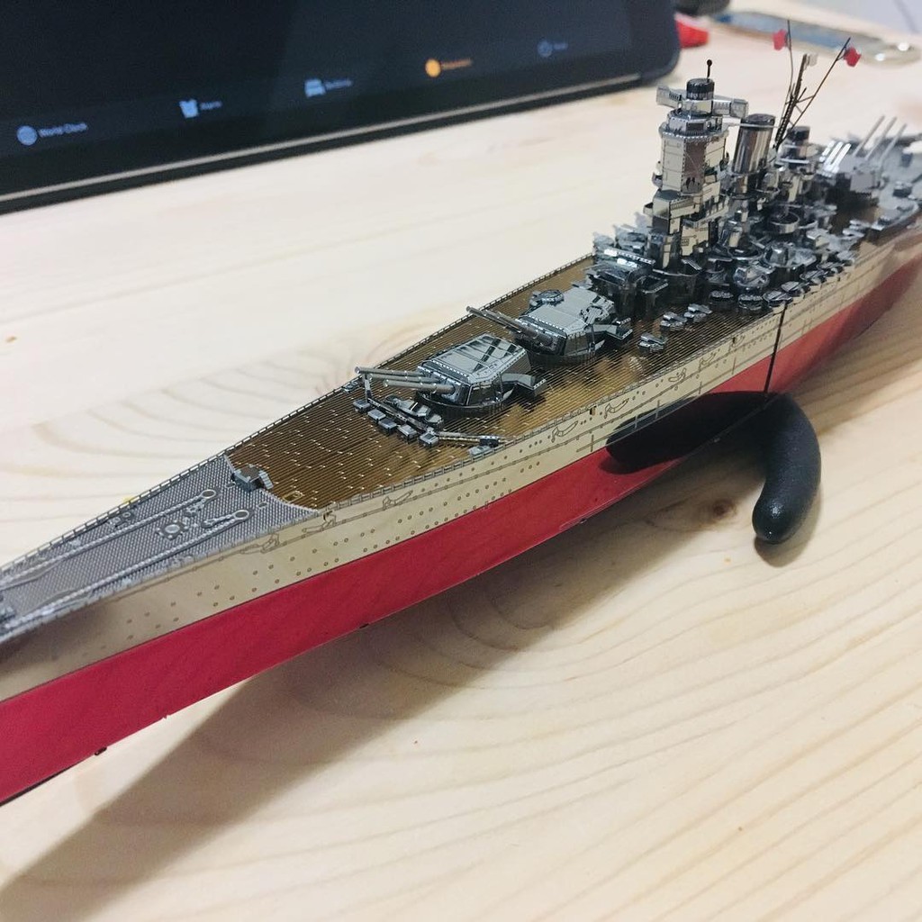 Chưa Ráp Mô Hình Thép 3D Tàu Chiến Thiết Giáp Hạm Nhật Bản Piececool Yamato Battleship