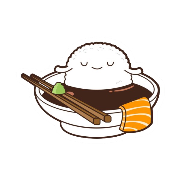 Bộ 30 sticker hình dán SUSHI, hình dán laptop, hình dán dễ thương cute, hình dán nón bảo hiểm