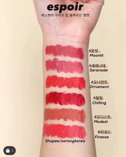 Son kem lì Espoir couture lip fluid velvet