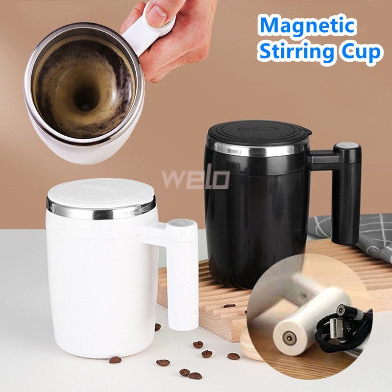 Cốc Khuấy Cà Phê Tự Động Bằng Thép Không Gỉ 304 380ml Có Thể Sạc Lại