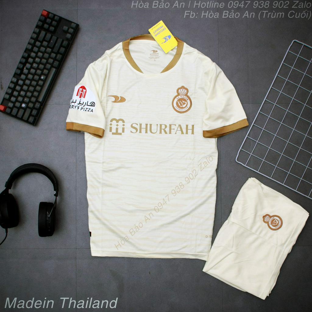 Bộ Quần Áo Bóng Đá, Đồ Đá Banh CLB Al Nassr mẫu Thứ 3 Màu Vàng chanh - Vải thái chuẩn thi đấu