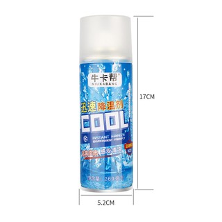 Bình xịt lạnh nội địa Trung hạ nhiệt xe, làm lạnh trái cây, đồ uống 260g (NKB22)
