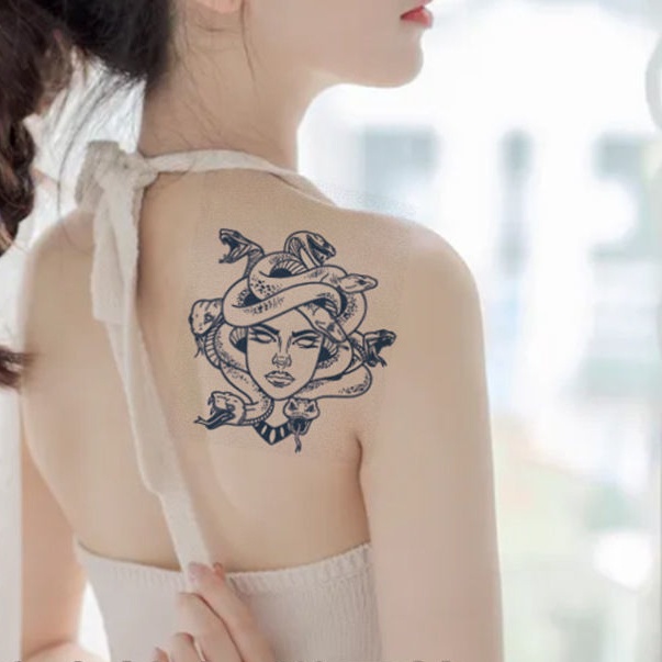 Hình Xăm Dán Tạm Thời Medusa Juice 2022 Chống Nước Lâu Trôi Y2k