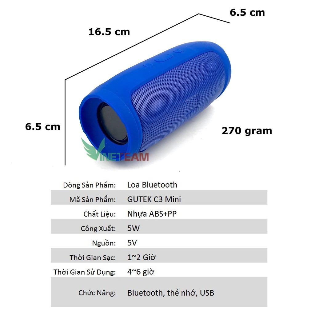 Loa Bluetooth Charge 3+ /Charge 3 mini siêu hot