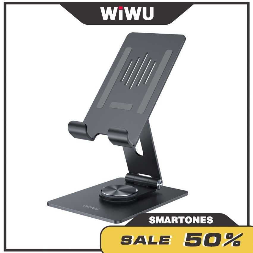 Giá đỡ để bàn Wiwu ZM106 cho điện thoại và máy tính bảng kim loại sang trọng, chân đế xoay 360º, có thể gập lại gọn gà