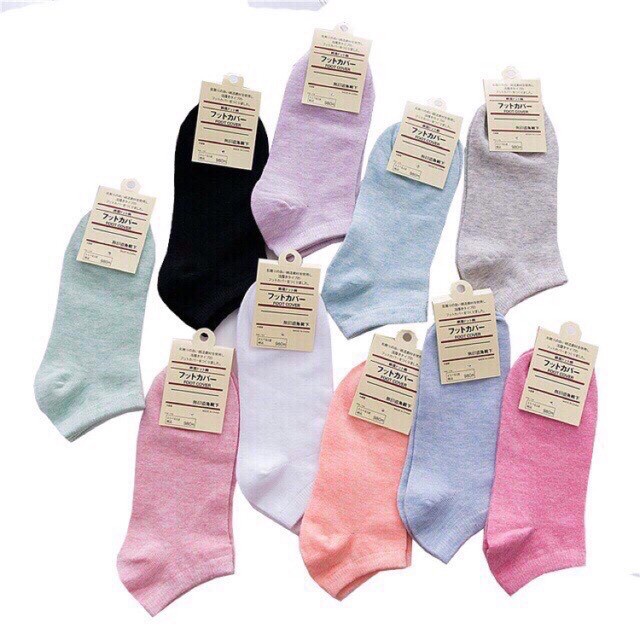 Sét 10 Đôi Tất Đa Sắc Nữ Xuất Nhật Nhiều Màu - LADY