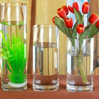 BÌNH BÔNG LỌ HOA THỦY TINH TRANG TRÍ 10x30cm