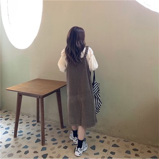 [Sẵn]YẾM VÁY VẢI NHUNG ULZZANG