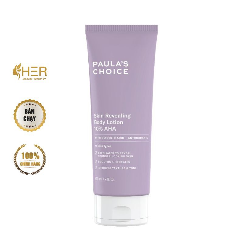 [MẪU MỚI] Dưỡng thể làm trắng da Paula's Choice Resist Skin Body Lotion 10% AHA