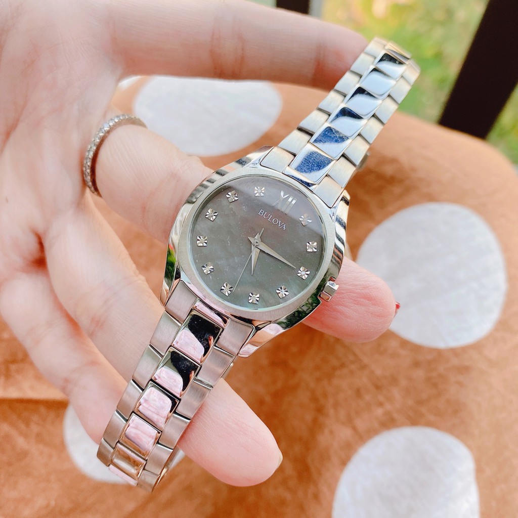 Đồng hồ nữ chính hãng Bulova 96P158 - Máy pin - Kính cứng