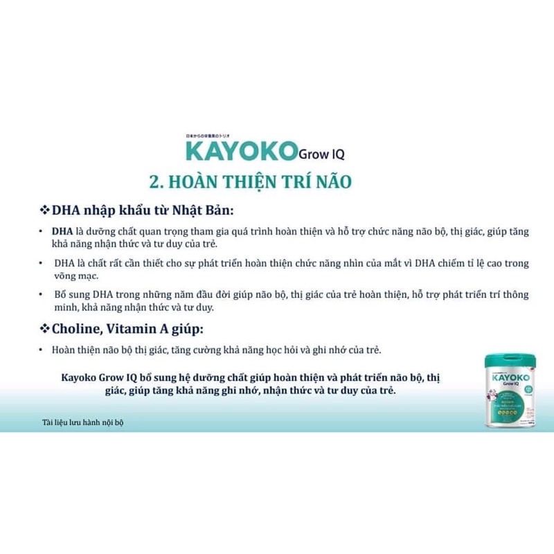 Sữa bột Kayoko Grow IQ công nghệ Nhật 900g