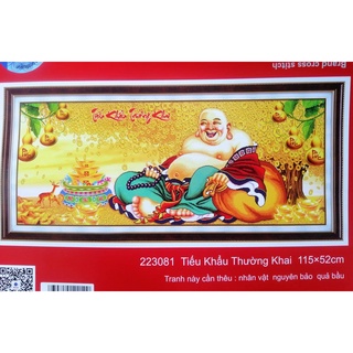 Tranh thêu chữ thập Phật di lặc 223081