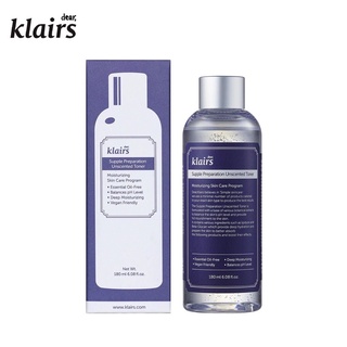 Toner Klairs Supple Preparation Unscented - Nước Hoa Hồng Klairs Không Mùi Dưỡng Ẩm 180ml