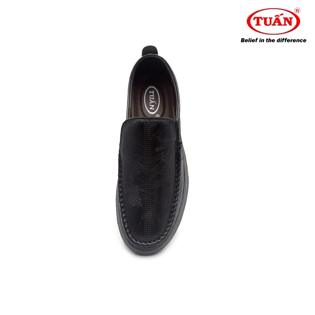 Giày da nam - giày mọi da bò tự nhiên đế cao su mềm mại thương hiệu giày Tuấn GXHU-300