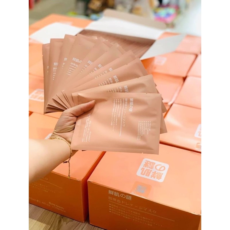 Hộp 50 miếng mặt nạ nhau thai cừu Rwine Beauty Nhật Bản