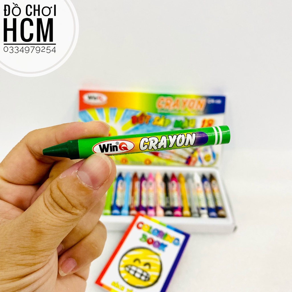 [18 MÀU] Bút sáp màu WinQ dành cho bé tập tô màu/ tập vẽ, có mùi thơm nhẹ dành cho bé thích viết sáp màu