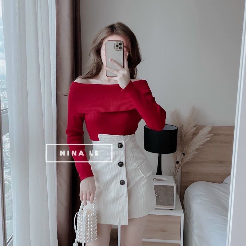 ÁO BẸT VAI LEN TĂM XINH ĐẸP W1