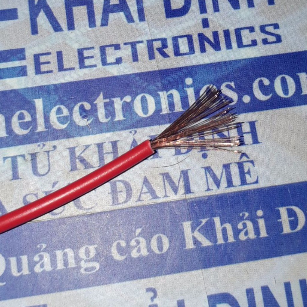 Dây điện đơn RV 0,75mm  có 6 màu đỏ/đen/lục/trắng/dương/vàng kde1685