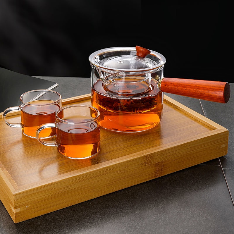 Bộ Dụng Cụ Lọc Trà Bằng Thủy Tinh Dày Dặn Có Tay Cầm Chịu Nhiệt Độ Cao AZL2