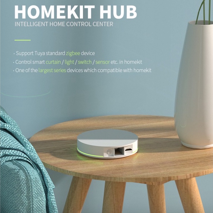 Điều khiển trung tâm Tuya zigbee hub AKIA tương thích Apple HomeKit - Zigbe 3.0, cổng mạng Lan RJ45, BH 12 tháng