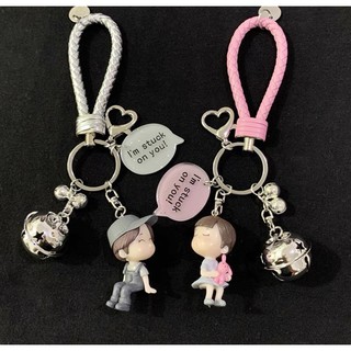 Móc khoá cặp đôi Couple tình yêu nam nữ có kèm chữ, có tặng kèm hộp quà cho từng móc khoá riêng lẻ