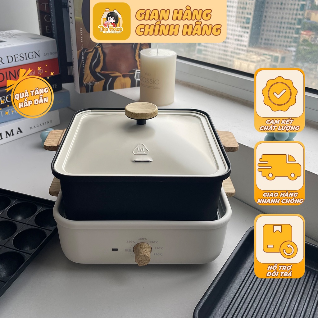 Nồi Đa Năng Ceool 3 Trong 1 Chất Liệu Chống Dính 2 Lớp Cao Cấp An Toàn Kép - Phong Cách Retro Cổ Điển