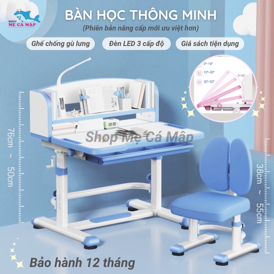 [Rẻ vô địch] Bàn học sinh có giá sách tặng CHỐNG CẰM + GIÁ KẸP, bàn học cho cho bé giá tổng kho