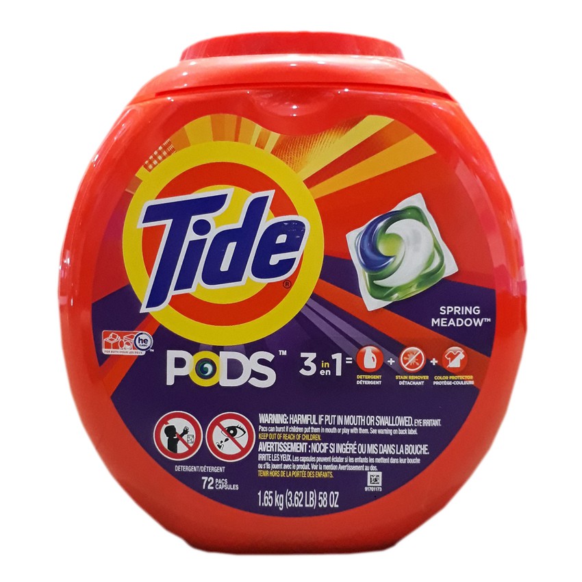 Viên giặt Tide PODS 3 in 1 - Hộp 72 viên 1.65 Kg ( nhiều hương ) - Hàng USA