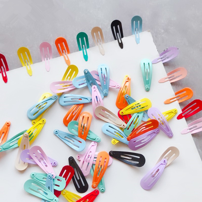 Kẹp tóc nữ màu kem trơn mini thời trang Hàn Nhật dài 3cm B693