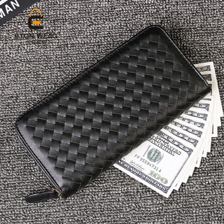 Ví Cầm Tay Nam Da Đan Chéo Cao Cấp