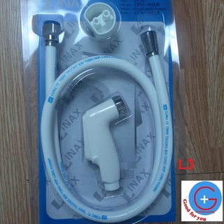 Bộ xịt vệ sinh INAX nhựa đầu vòi xịt và dây ti đồng- bộ xịt toilet Linax