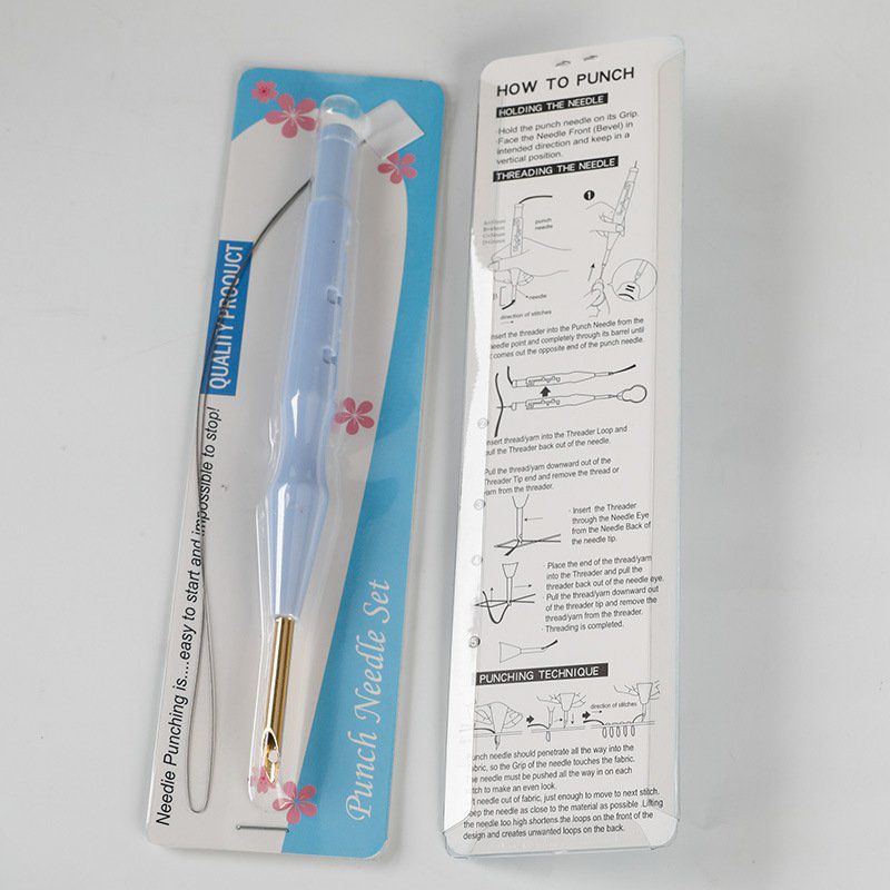 Bút thêu len thêu xù nổi punch needle 4 nấc