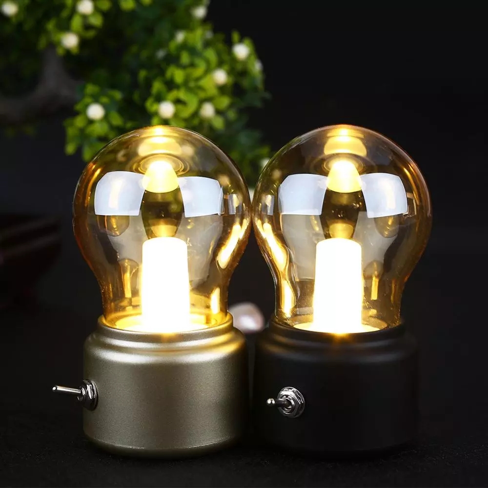 Đèn Led Để Bàn Cổng Sạc Usb Phong Cách Retro