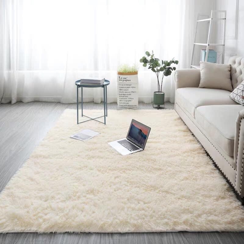 Thảm Lông Trải Sàn, Thảm Lông Trang Trí Kích Thước 1m6x2m Dày Dặn