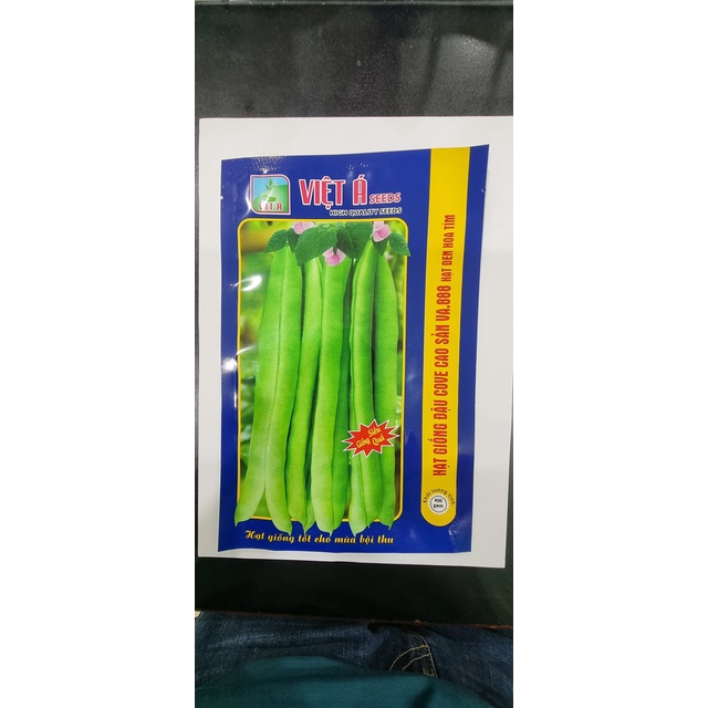 Hạt giống Đậu cove  cao sản VA.888 hạt đen hoa tím 20g, 50g, 100g