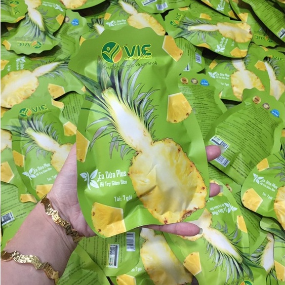 [ Tem nguyên] Kẹo dứa Plus giảm cân VIC chính hãng gói 7 viên