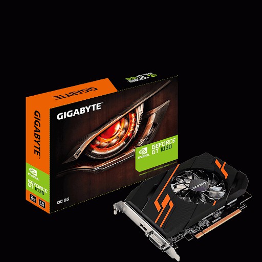 VGA GT 1030 2G GiGaByte 1X FAN ,Card đồ hoạ chống cháy cho anh em Game thủ
