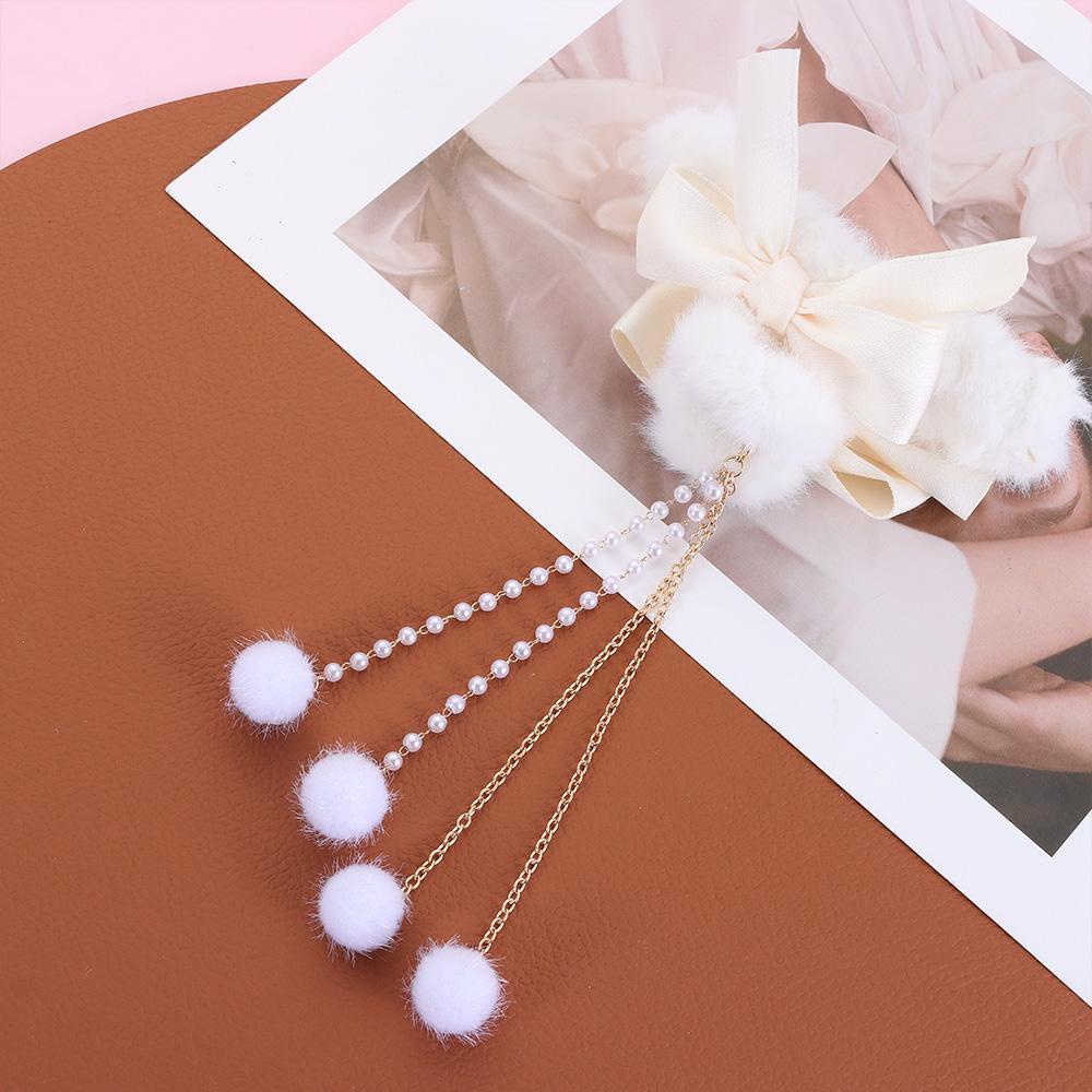 MELODG Kẹp Tóc Đuôi Ngựa Đính Nơ Thời Trang Thu Đông