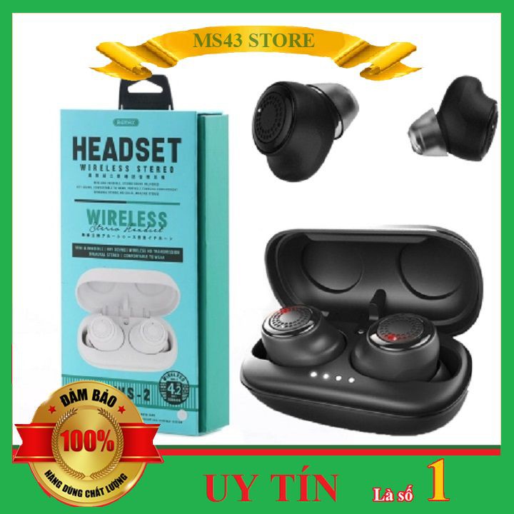[Chính Hãng] Tai Nghe Bluetooth Truewireless Stereo Cao Cấp Remax TWS2 Màu Trắng - Pin Dự Phòng Store